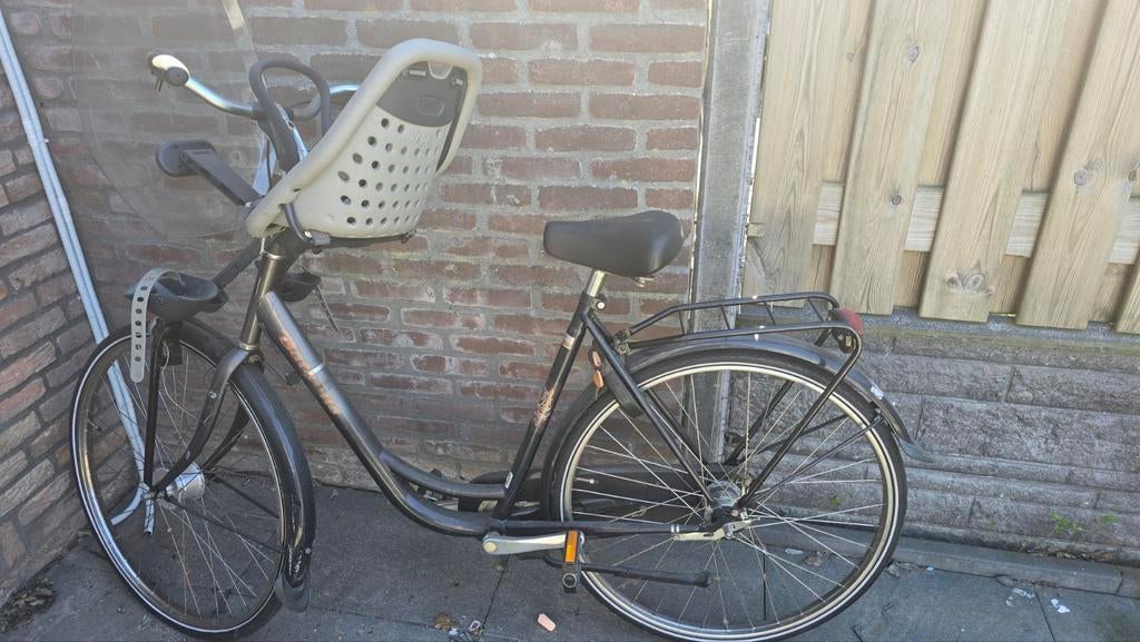 Batavus Verona fiets met kinderzitje (los/samen), Ophalen, Batavus, 50 tot 53 cm, Trommelrem