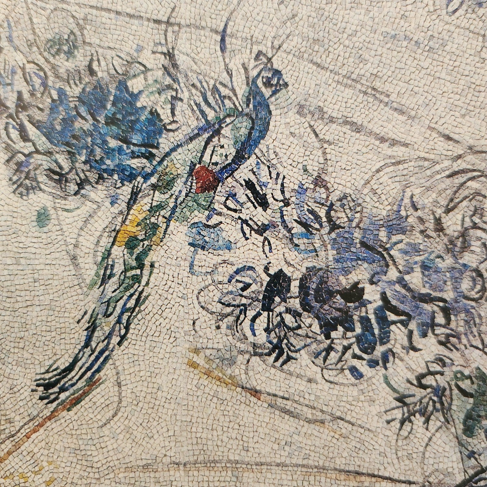 A1 Kunstkaart Marc Chagall - Le Paon (detail), Verzenden, 1980 tot heden, Ongelopen, Cultuur en Media