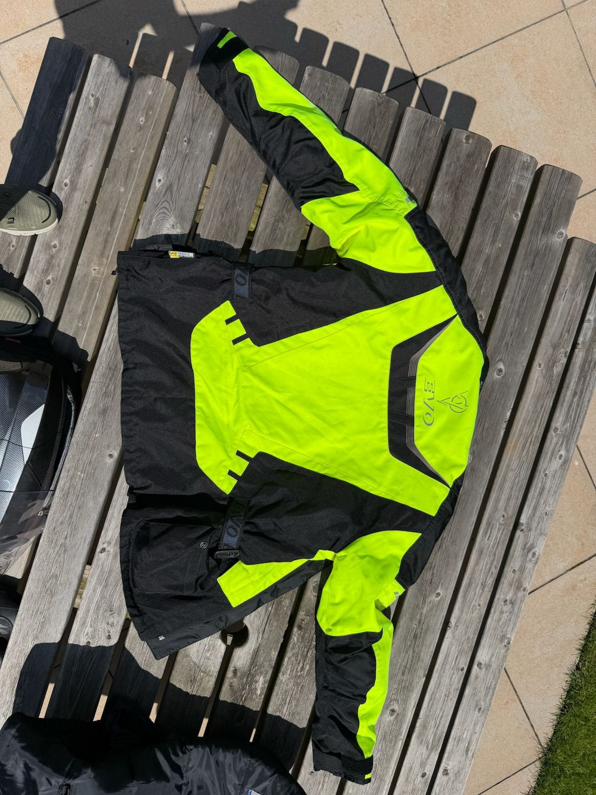 Zwart fluor gele motorjas maat S, Ophalen of Verzenden, Tweedehands, Jas | textiel