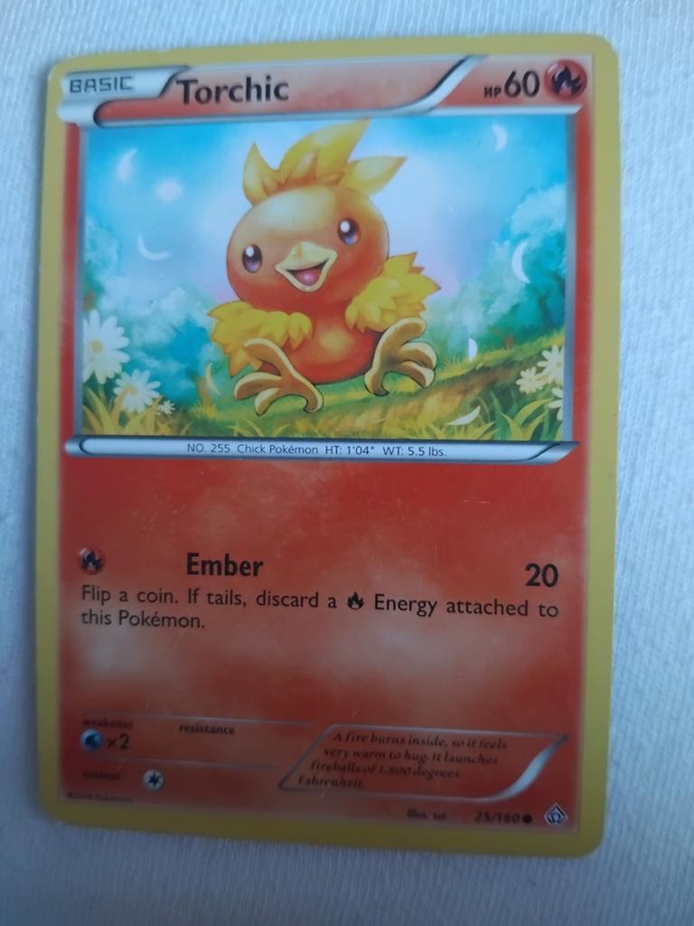 Pokémon Kaart: Torchic 25/160, Ophalen of Verzenden, Gebruikt, Losse kaart