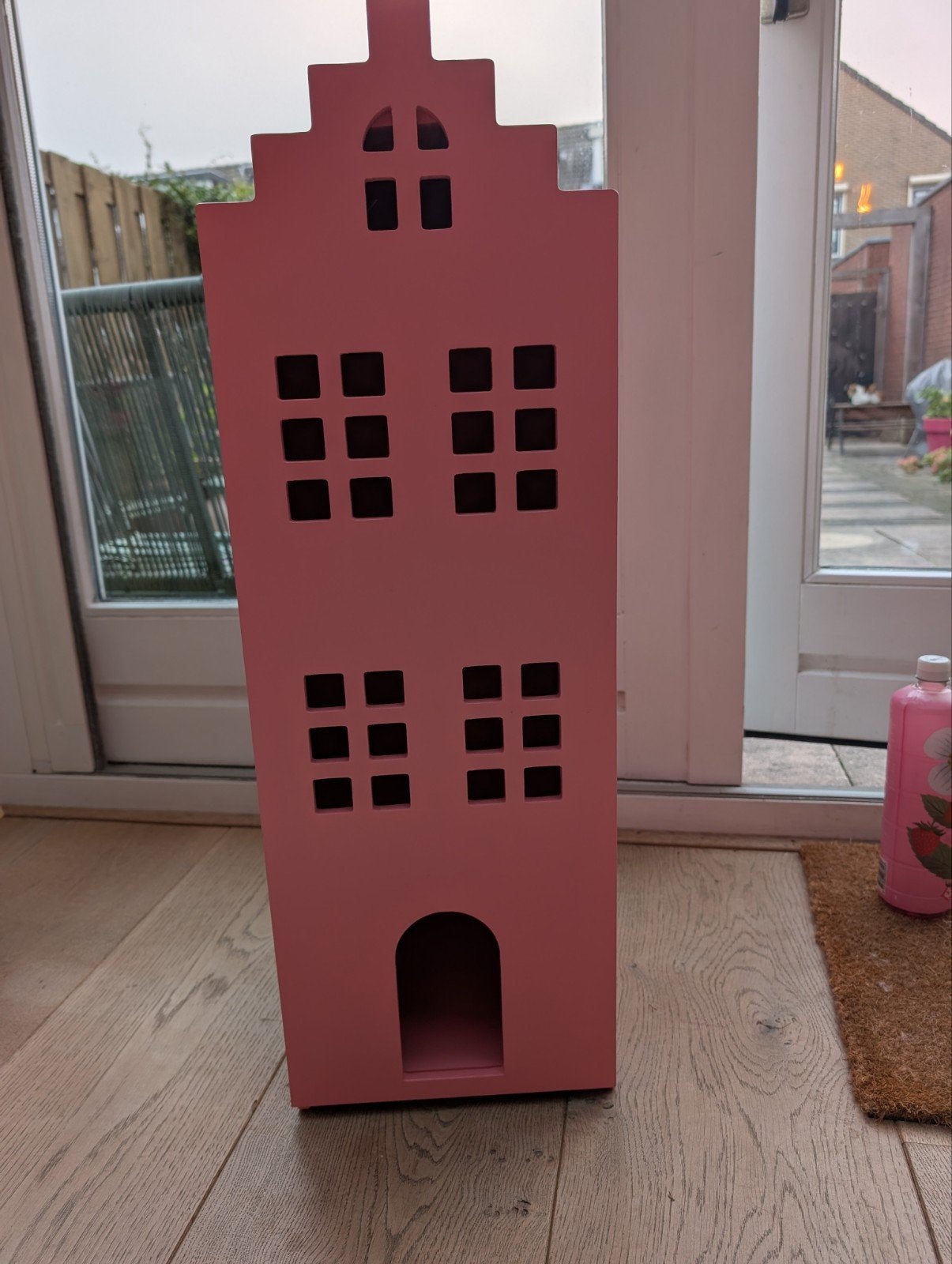 Hema Roze Houten Grachtenpand speelhuis, Ophalen, Zo goed als nieuw, Overige typen