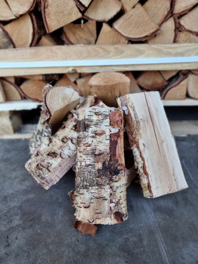 pallet 1 m3 ovengedroogd BERKEN, stookklaar,bloklengte 25 cm, Tuin en Terras, 6 m³ of meer, Ophalen of Verzenden, Berkenhout, Blokken