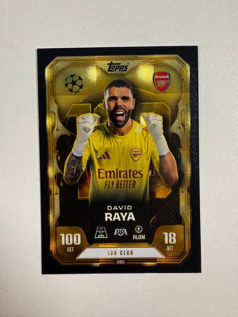 280 David Raya 100 Club Match Attax Extra 2026, Ophalen of Verzenden, Nieuw, Buitenlandse clubs, Poster, Plaatje of Sticker