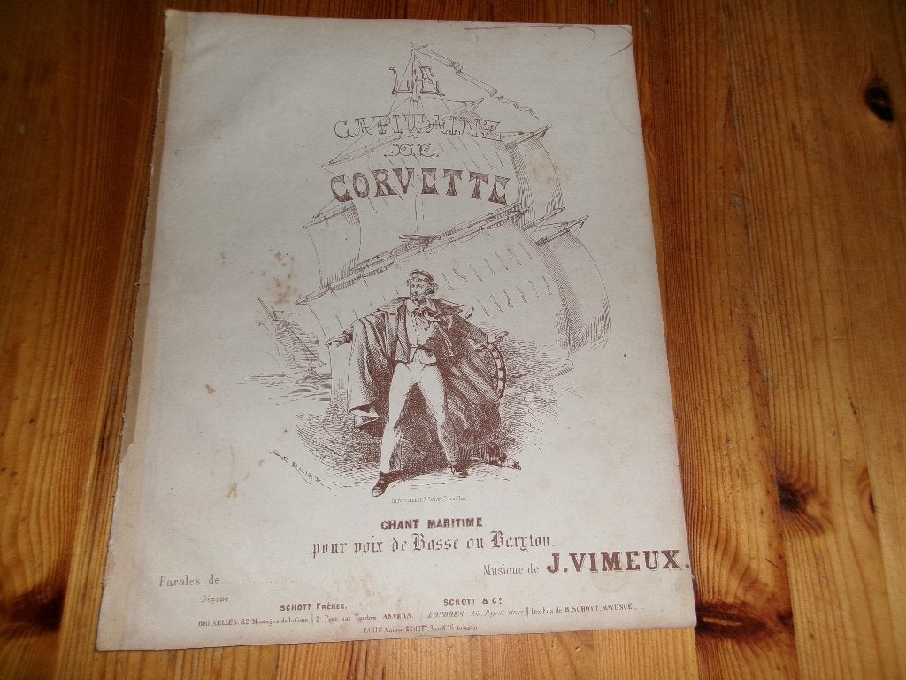 La capitaine de corvette - j. Vimeux, Muziek en Instrumenten, Bladmuziek, Piano, Gebruikt, Ophalen of Verzenden, Artiest of Componist