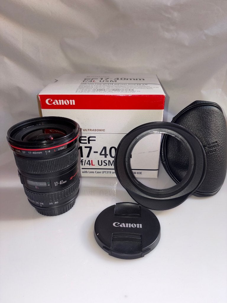 Canon EF17-40mm f/4L USM, Gebruikt, Canon, Beschermhoes/tas, 17 mm