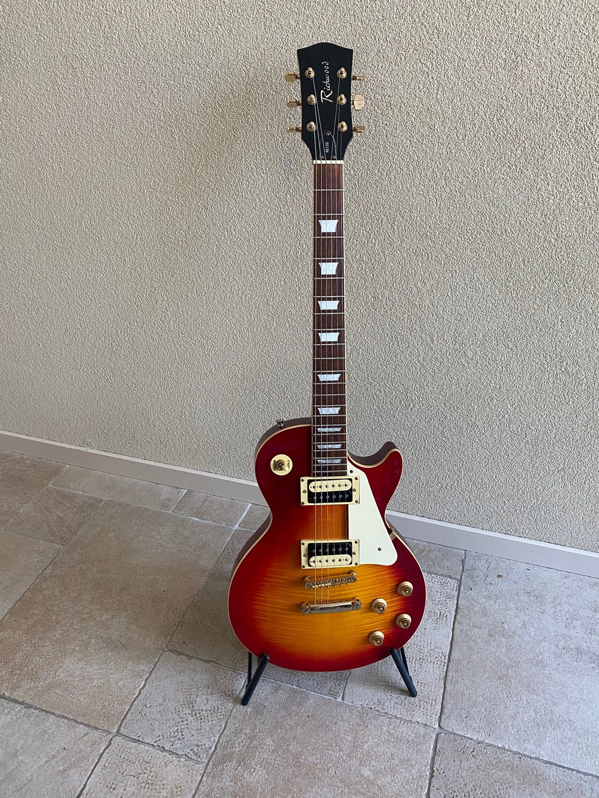Richwood RE-125 les paul, Ophalen of Verzenden, Gebruikt, Solid body, Overige merken