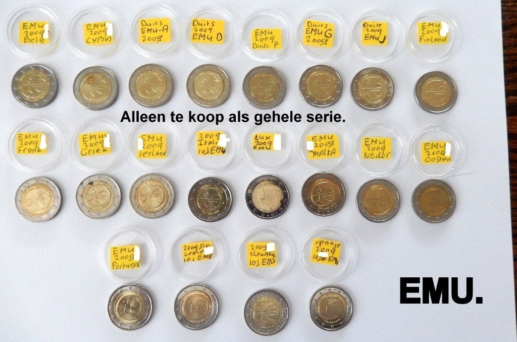 2 Euromunten  EMU., Ophalen, Overige landen, 2 euro, Setje