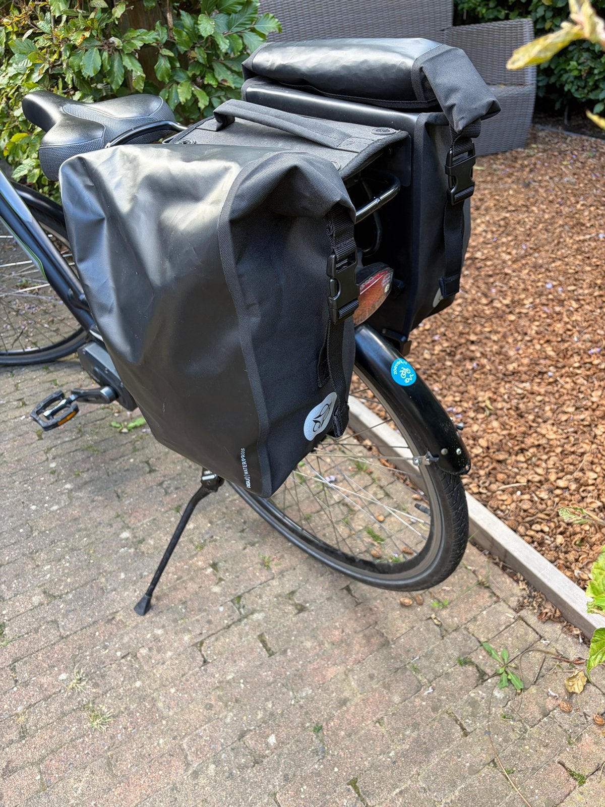 AGU Waterproof Compacte Dubbele Fietstas incl. MIK systeem, Ophalen of Verzenden, Zo goed als nieuw