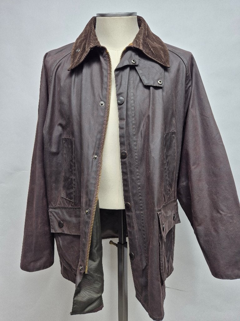 Barbour Bedale wax jas, maat C42-107 cm. Large, Bruin, Maat 52/54 (L), Barbour, Bruin, Ophalen of Verzenden