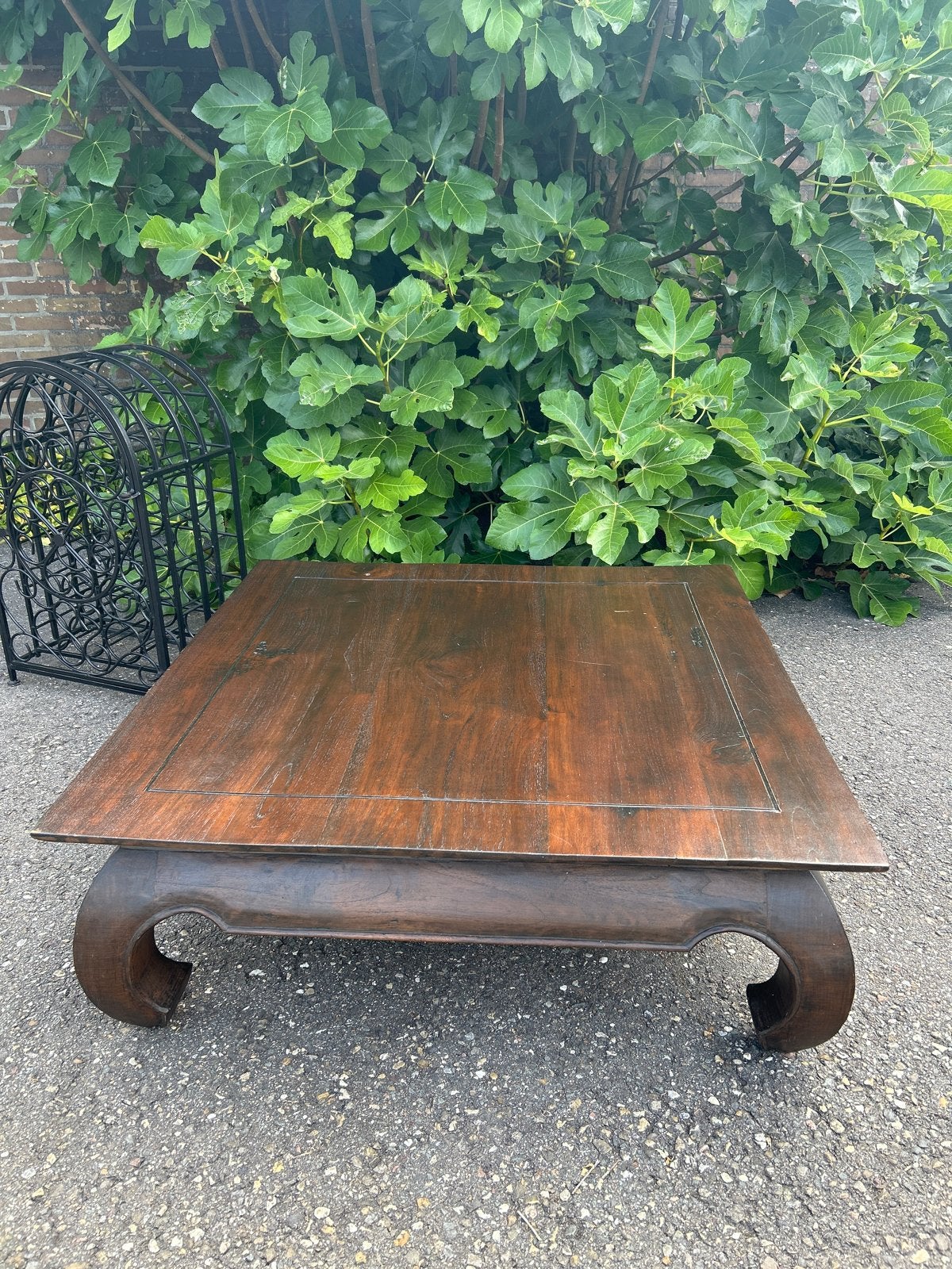Opium Salontafel 100x100cm - Donker Hout, Ophalen