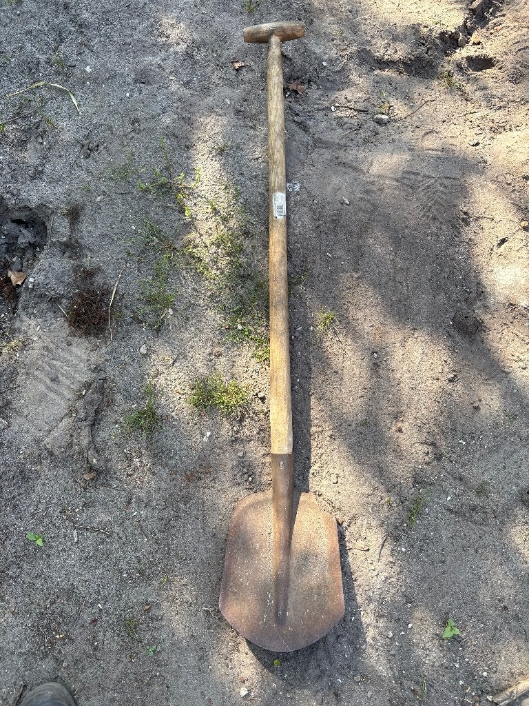 Robuuste gebruikte schop met houten steel, Ophalen, Gebruikt, Schop