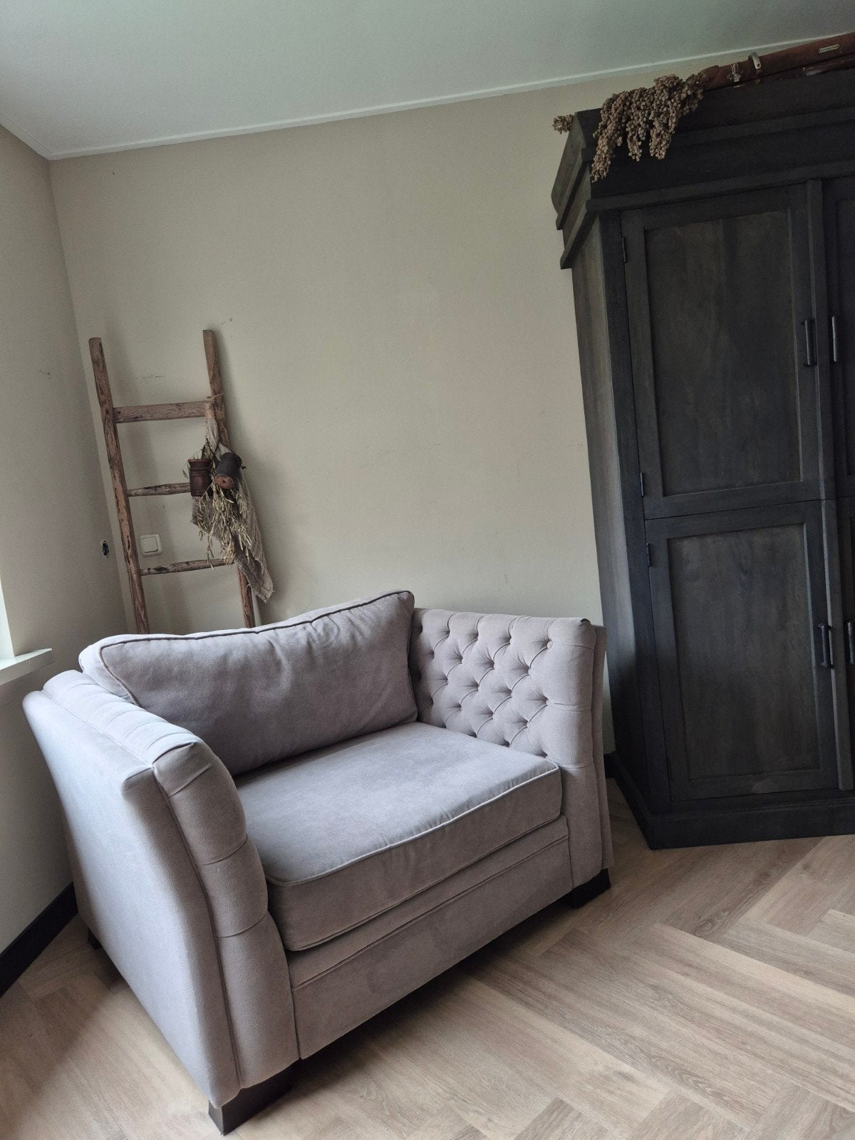 landelijke loveseat, Ophalen, Zo goed als nieuw, Landelijk brocant stoer sober