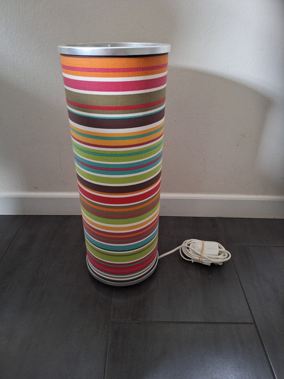 Vrolijke gestreepte lamp, Anne Nilsson Ikea., Gebruikt, Ophalen of Verzenden, Stof, Modern, Speels, Kleurrijk