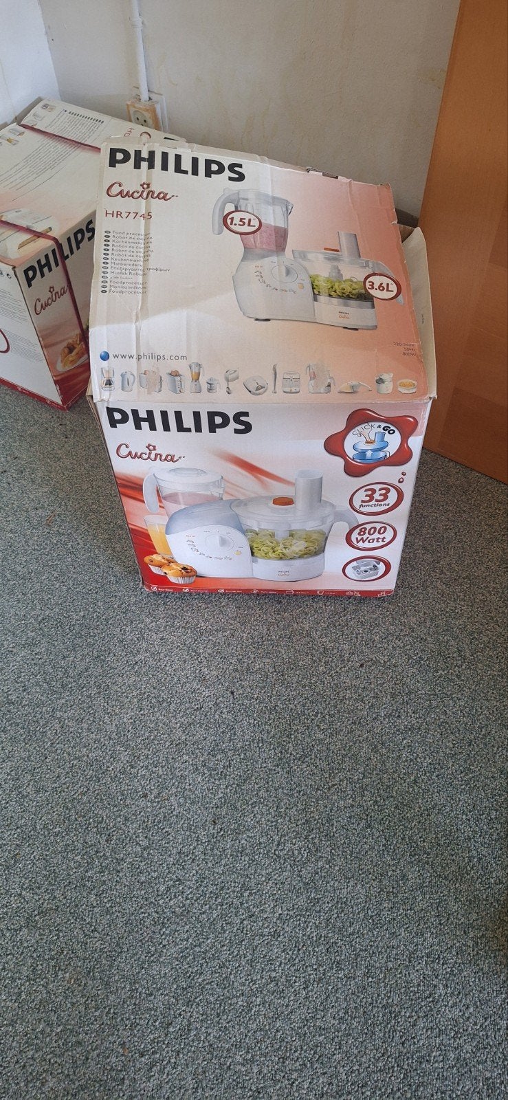 Philips Cucina HR7745 Keukenmachine - Zo goed als nieuw, Witgoed en Apparatuur, 4 liter of meer, Ophalen, Zo goed als nieuw, 3 snelheden of meer