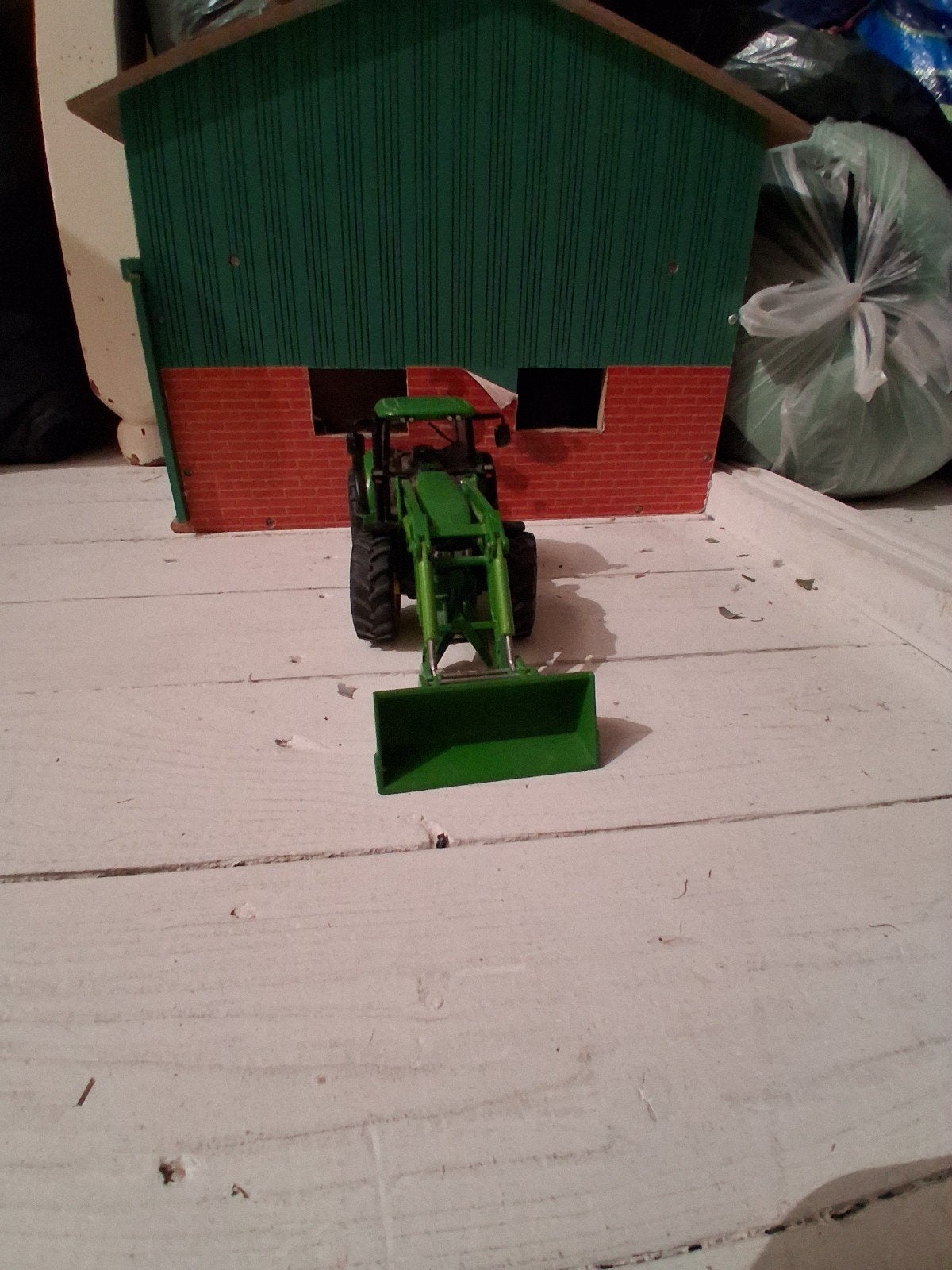 John Deere trekker met voorlader siku, Ophalen, Zo goed als nieuw