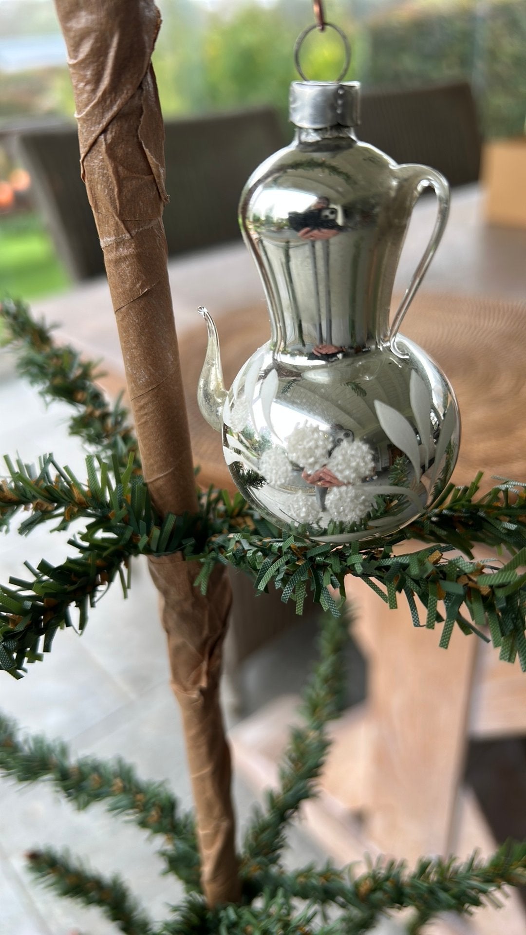Oude kerstbal koffiepot, Diversen, Ophalen of Verzenden, Zo goed als nieuw
