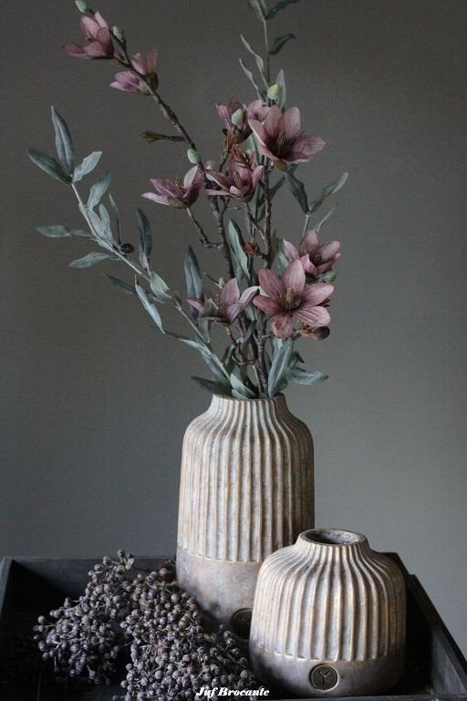Boeket 'Magnolia Beauty' / zijdebloemen compleet, Www.jufbrocante.nl, Www.jufbrocante.nl, Nieuw, Ophalen of Verzenden