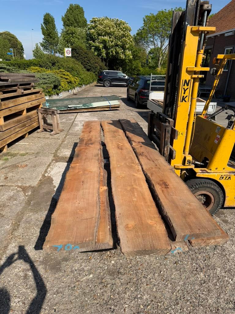 Douglas schaaldelen 50mm dikte 400cm lang 6st, Tuin en Terras, Ophalen of Verzenden, Zo goed als nieuw, 250 cm of meer, Planken