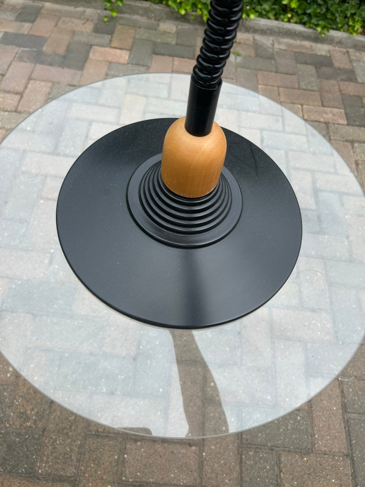UFO vintage Design hang lamp Massive, Gebruikt, Ophalen of Verzenden, Zwart, Hout