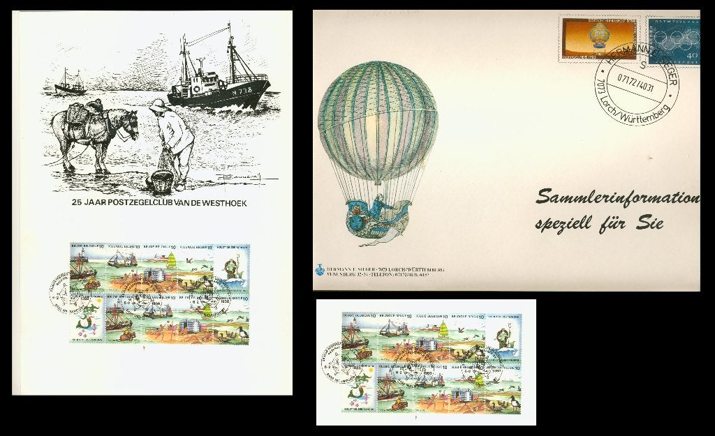 België 25 Jaar Postzegelclub v.d Westhoek Postzegel Nr.678, Met envelop, Scheepvaart, Ophalen of Verzenden, Gestempeld
