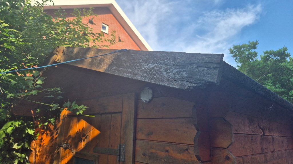 houten schuurtje, Tuin en Terras, Tuinhuizen, Gebruikt, Schuur, Minder dan 200 cm, Zonder ramen