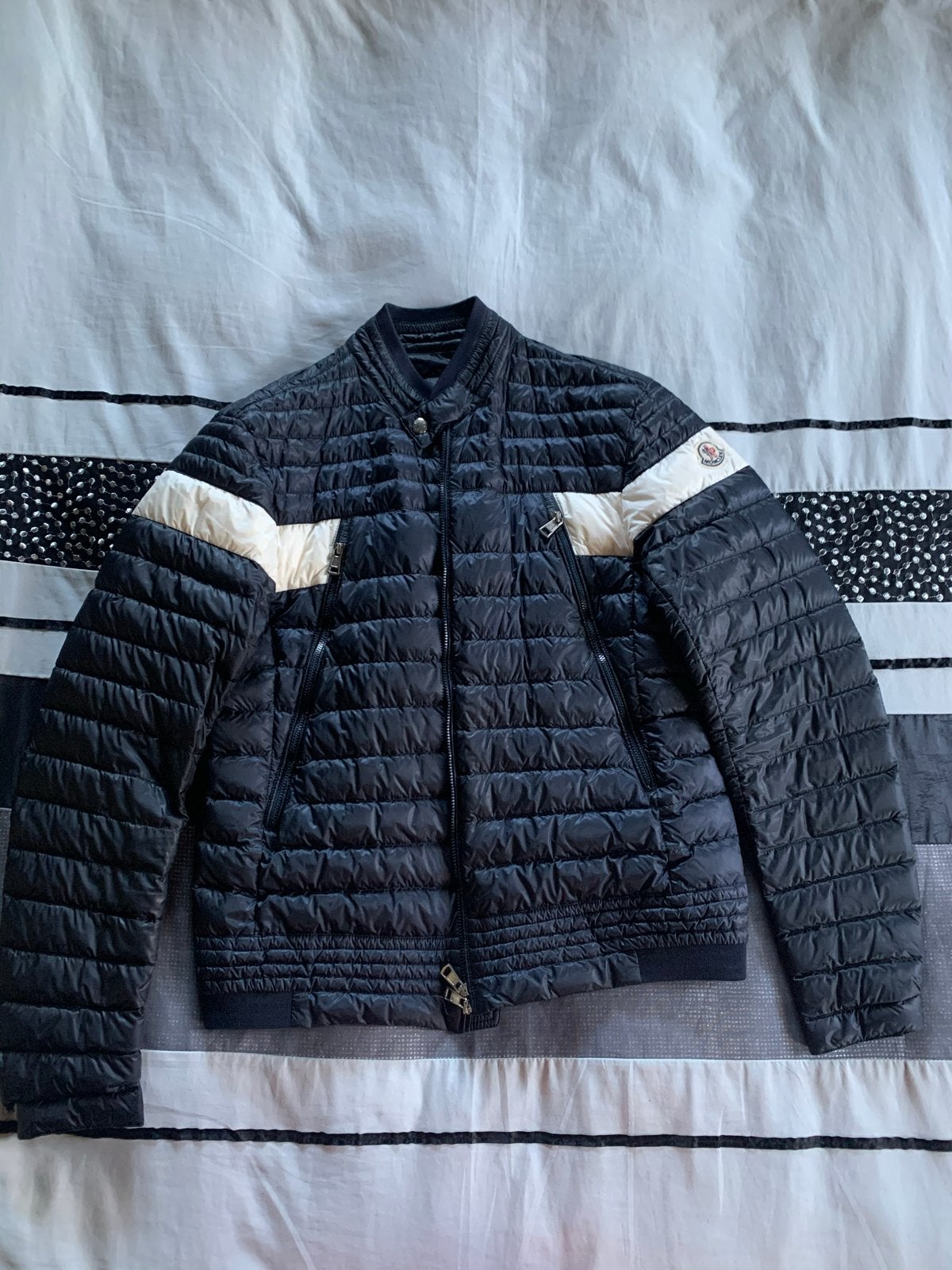 Moncler jas maat M, Kleding | Heren, Jassen | Winter, Ophalen, Zo goed als nieuw, Maat 48/50 (M), Blauw