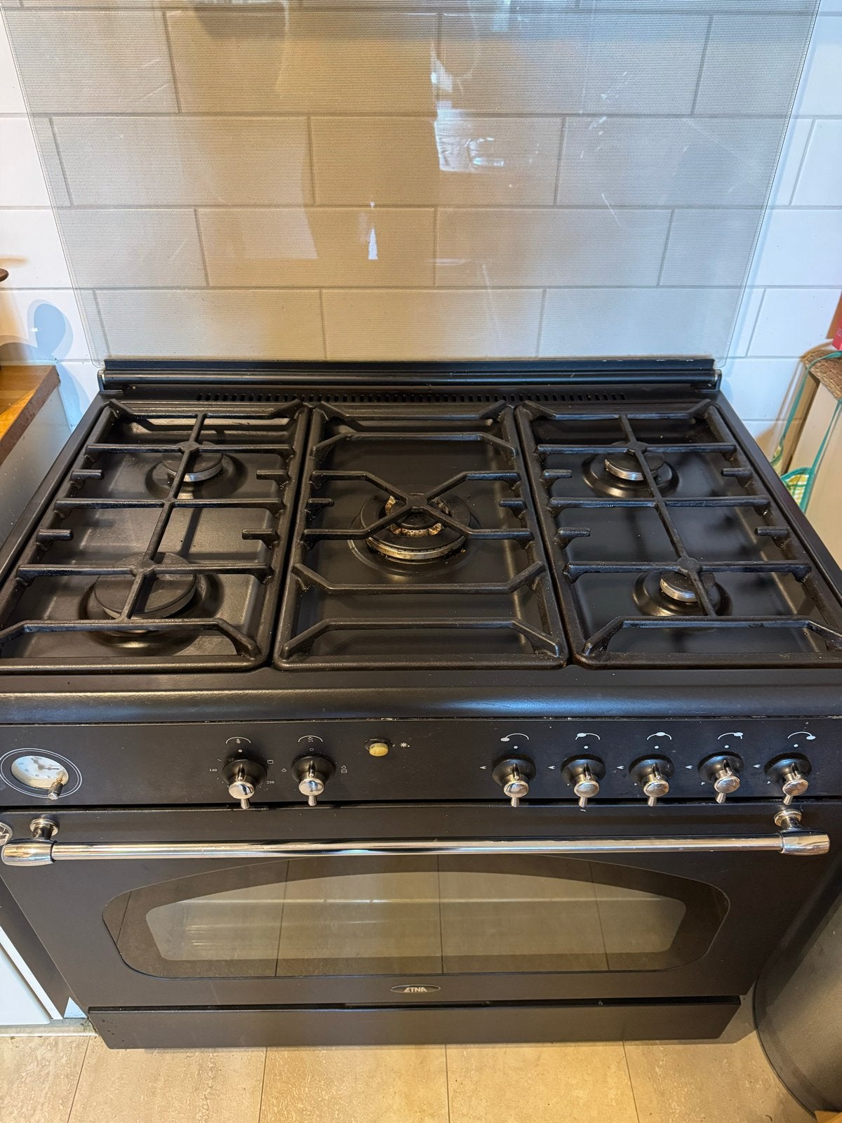 ETNA Fornuis met Gas Kookplaat en Oven - Zwart, Ophalen, Gebruikt, 60 cm of meer, Gas