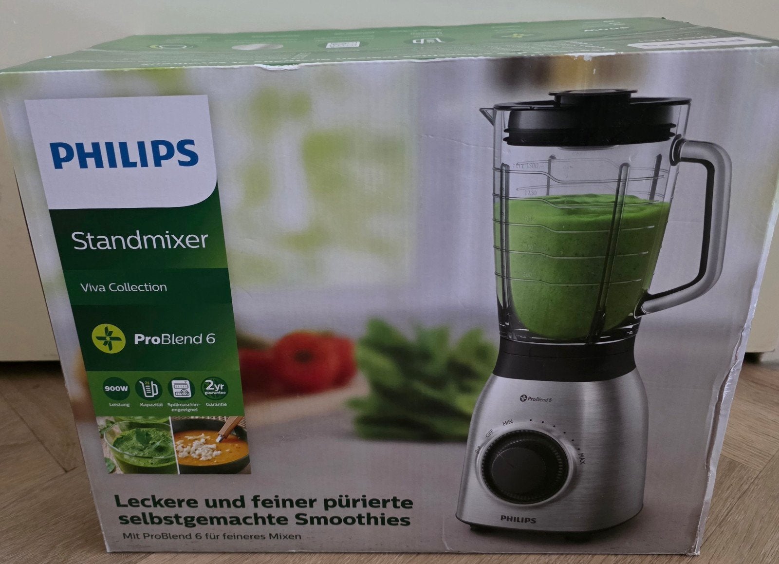 Philips Standmixer Viva Collection ProBlend 6 - 900W HR3555, Ophalen, Nieuw, Blender