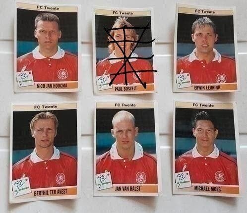 Panini voetbal 95 FC Twente 126, 131, 132, 133, 135, Ophalen of Verzenden, Zo goed als nieuw, F.C. Twente, Poster, Plaatje of Sticker