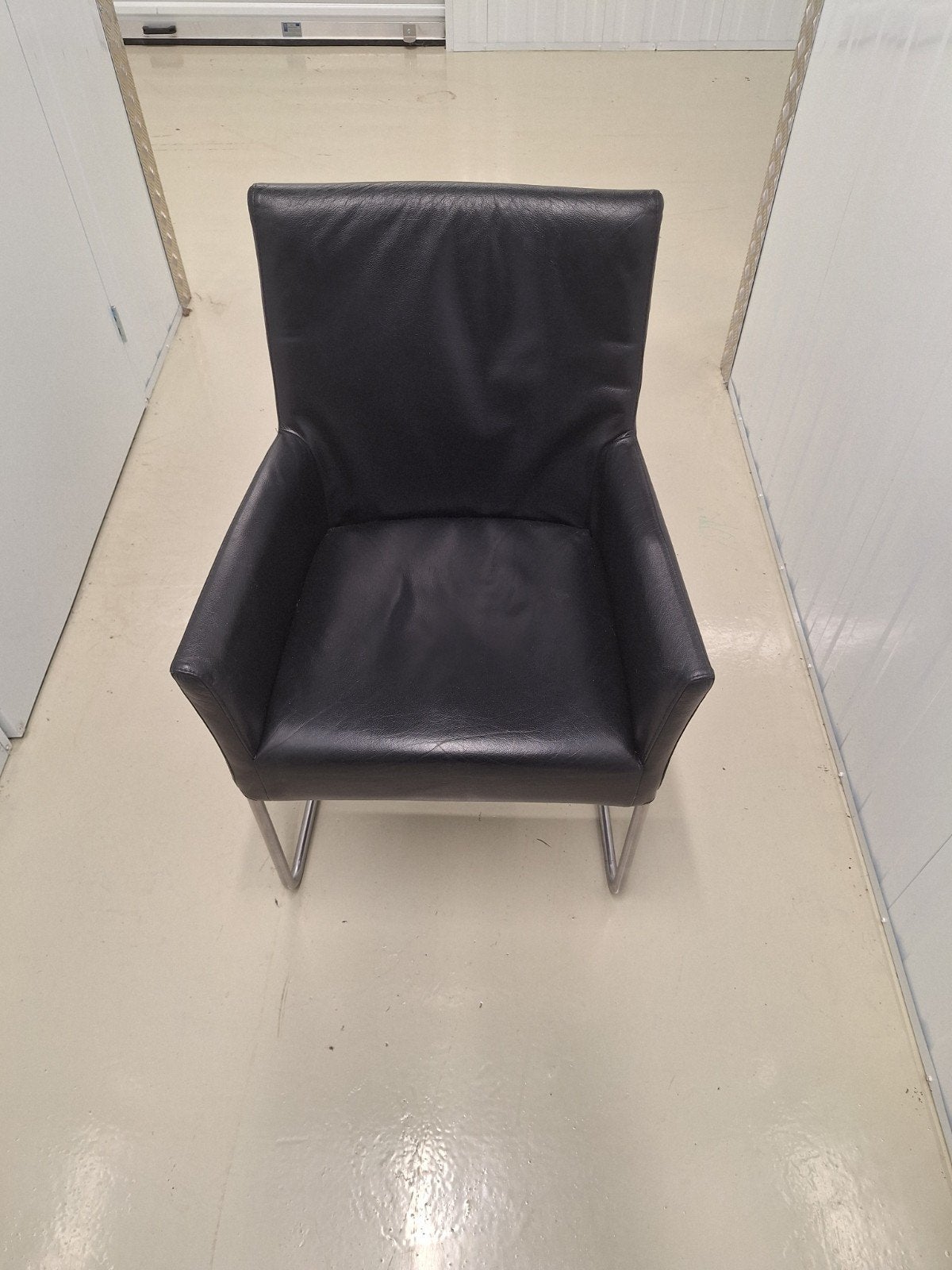 Set van 6 lederen kuipstoelen - Gebruikt, Ophalen, Gebruikt, Zwart, Leer