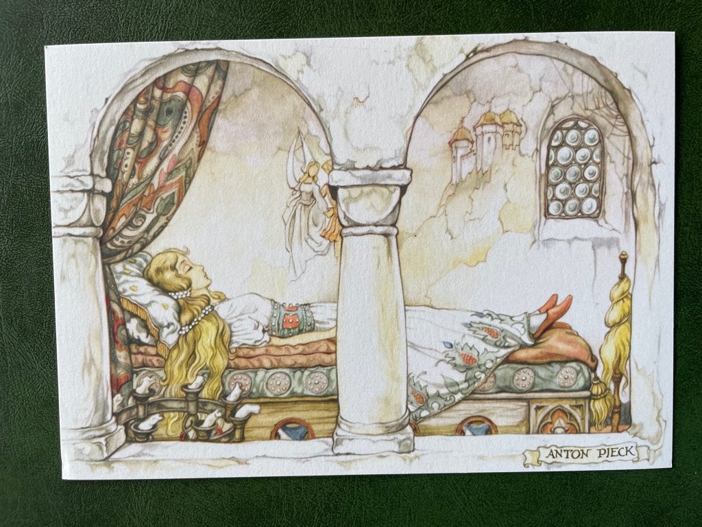 ansichtkaart van De Efteling ; Doornroosje uit mapje., Verzamelen, Verzenden, Zo goed als nieuw, Overige typen