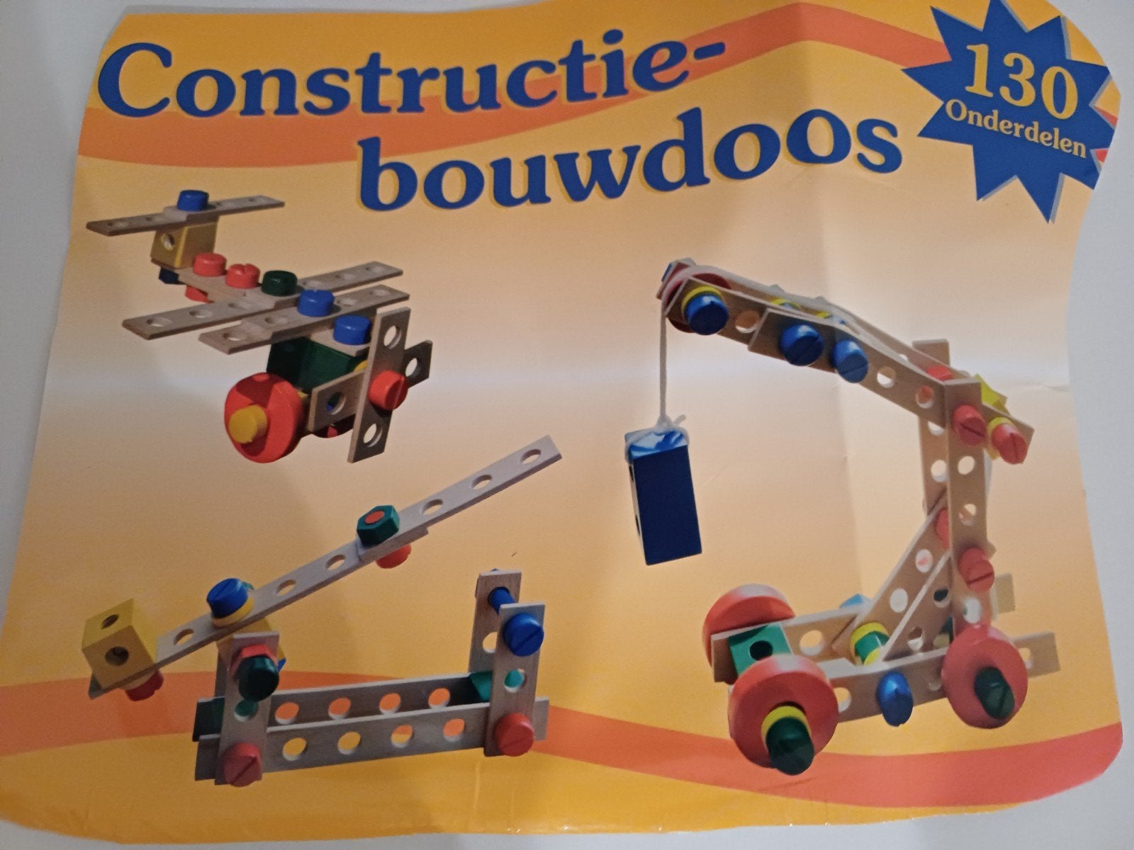 bouwdoos: kunsstof en hout, Kinderen en Baby's, Ophalen, Gebruikt