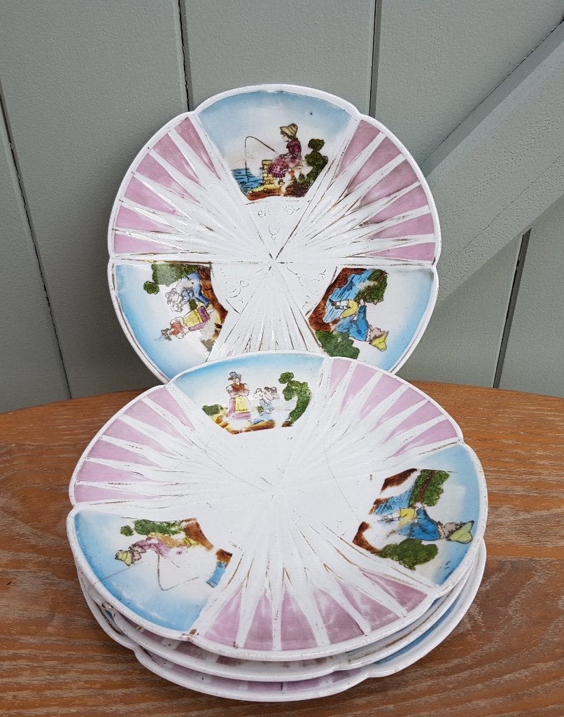 Set Brocante borden, 4 stuks, Ophalen of Verzenden