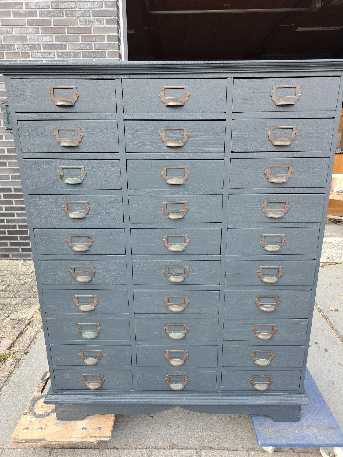 teakhouten apothekerskast 35 lades