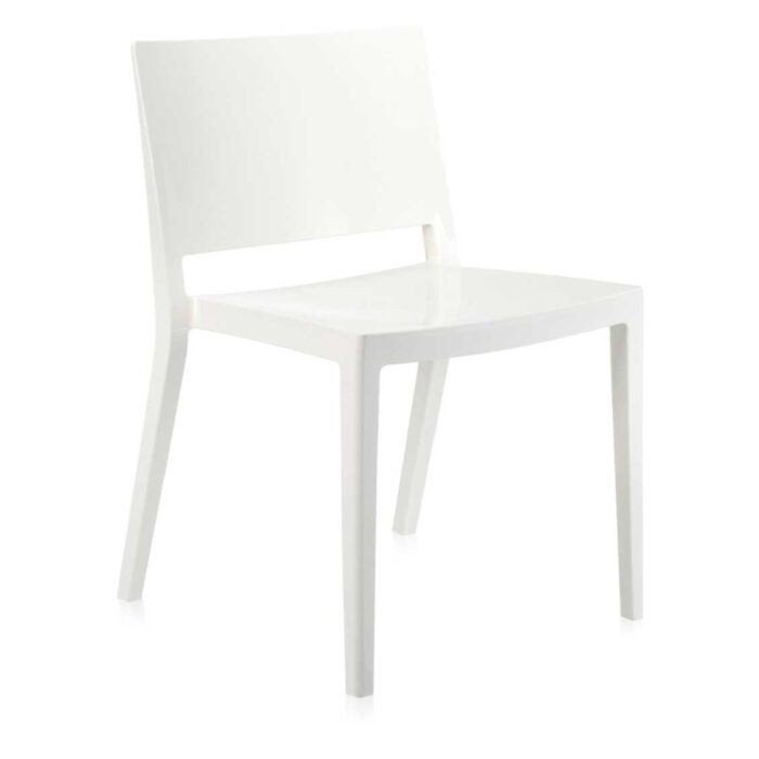 2x Kartell Lizz Stoelen - Piero Lissoni & Carlo Tamborini, Kunststof, Twee, Wit, Nieuw