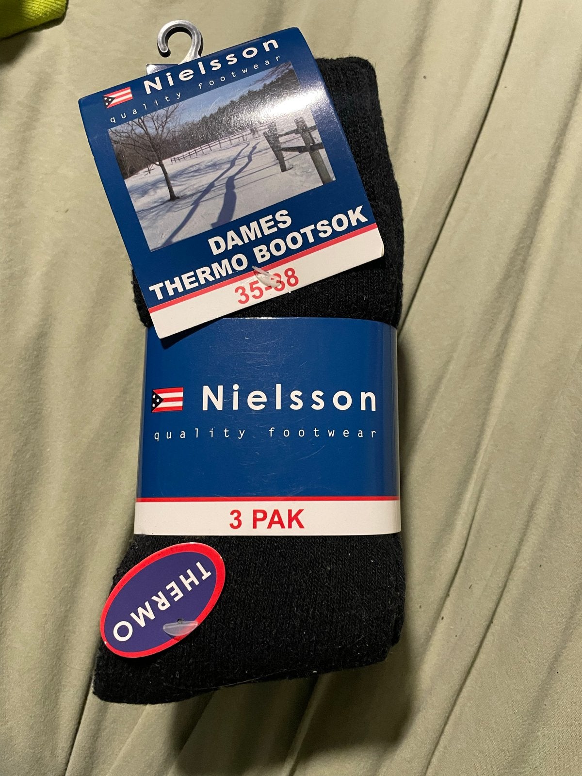 Nielsson Dames Thermo Bootsokken - 3 Pak Maat 35-38, Sokken en Kniesokken, Zwart, Maat 35 t/m 38, Nieuw
