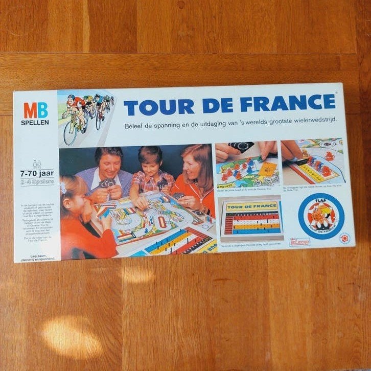 Klassiek Tour de France Bordspel MB Spellen uit 1977, Een of twee spelers, Ophalen of Verzenden, Gebruikt, MB Spellen
