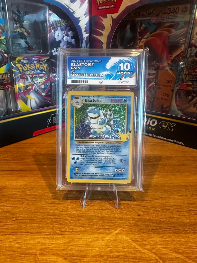 Blastoise 2/102 ACE 10 25th celebrations PSA 10, Ophalen of Verzenden, Nieuw, Losse kaart, Foil