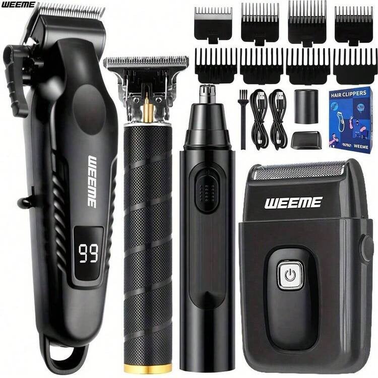 4 delige professionele haarscheerset, Ophalen of Verzenden, Nieuw, Haarverzorging