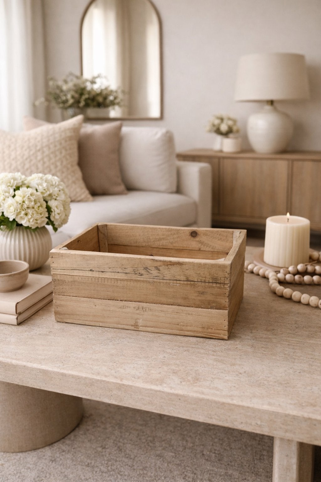 Decoratieve houten kist - Landelijke stijl (NIEUW), Ophalen of Verzenden, Nieuw, Overige houtsoorten