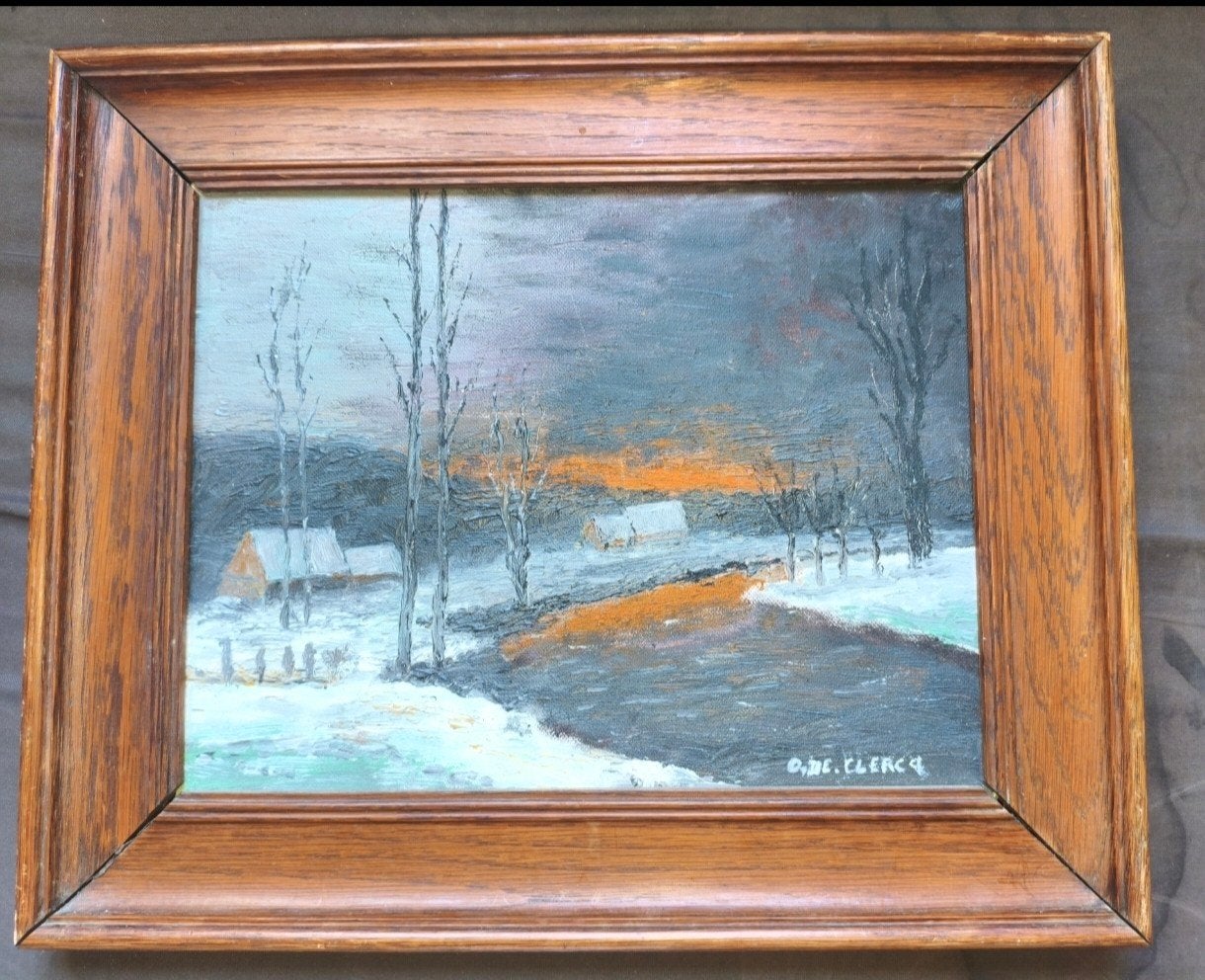 Oscar de Clercq/Clerck 1892-1968 schilderij.Gesigneerd., Ophalen of Verzenden