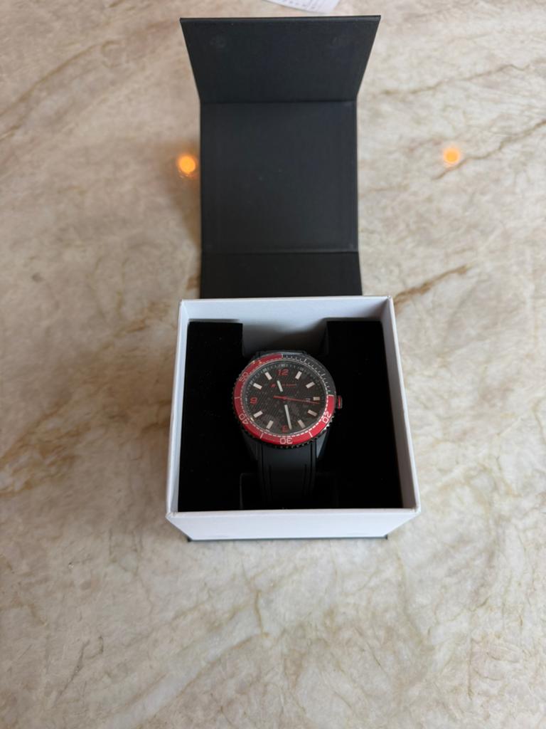 Audi Sport horloge, heren, zwart/rood, Zwart, Nieuw, Ophalen of Verzenden, Hoogte