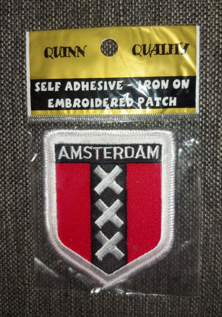 Embleem, patch van Amsterdam (nieuw), Hobby en Vrije tijd, Borduren en Borduurmachines, Ophalen of Verzenden, Nieuw, Patroon