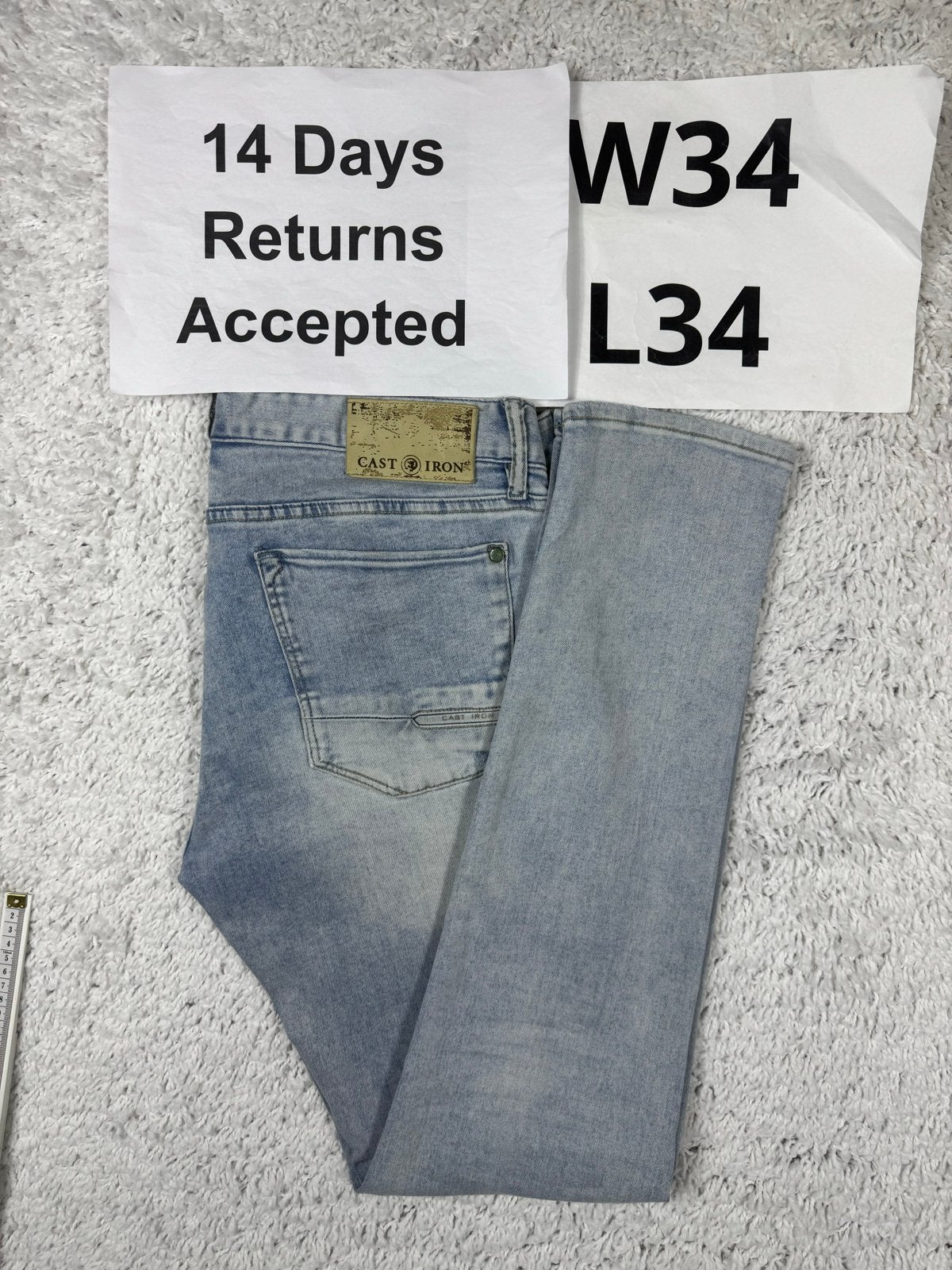 Cast Iron Riser Jeans / Slim Fit Light Blue / W34 L34 / 2905, B, Blauw, Ophalen of Verzenden, H