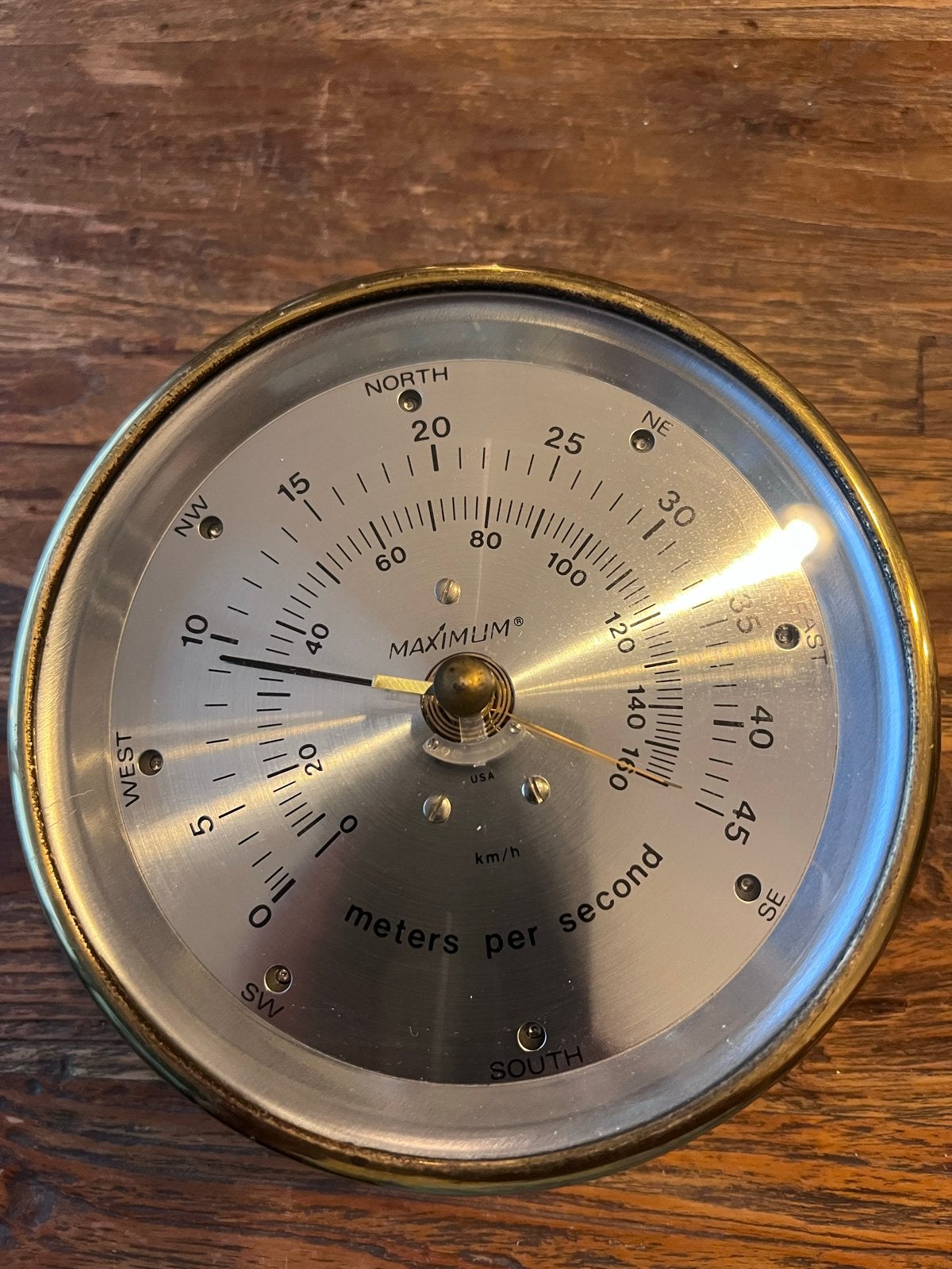 Vintage Maximum Anemometer - Windmeter, Ophalen of Verzenden, Gebruikt, Weerstation