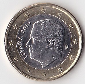 1 euro 2019 Spanje, Ophalen of Verzenden, Spanje, 1 euro, Losse munt