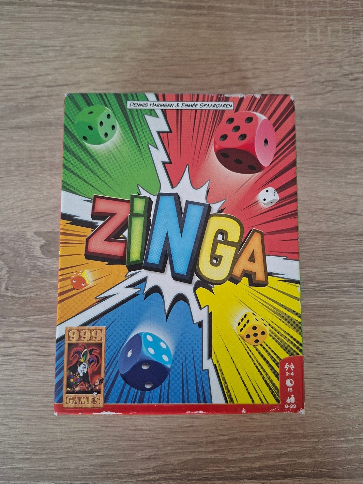 Zinga dobbelspel van 999 Games, Drie of vier spelers, Ophalen of Verzenden, Zo goed als nieuw, 999 Games