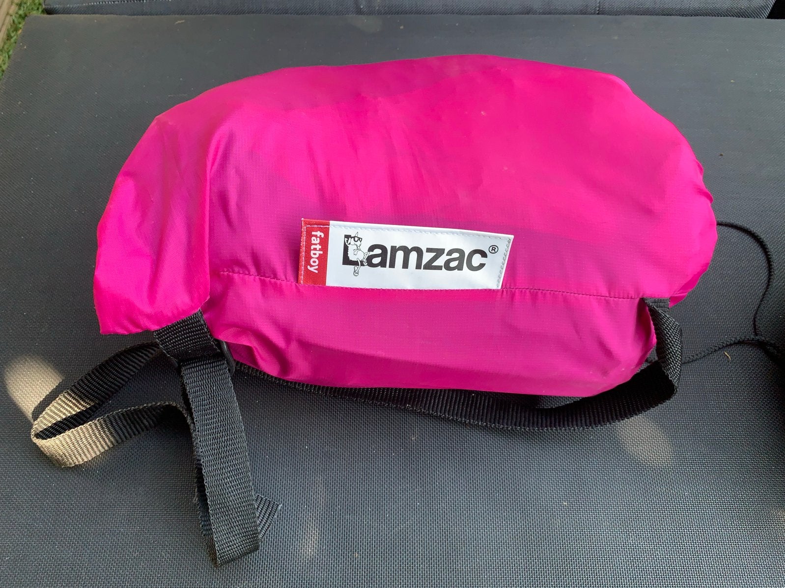Fatboy Lamzac Luchtbed Roze - Opblaasbaar en Draagbaar, Binnen, Ophalen of Verzenden, Zo goed als nieuw, Eenpersoons