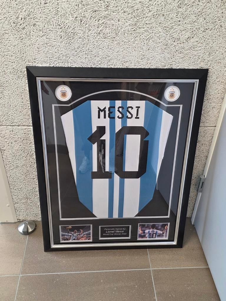 Gesigneerd Argentinië shirt - Messi, Ophalen of Verzenden, Zo goed als nieuw, Buitenlandse clubs, Shirt