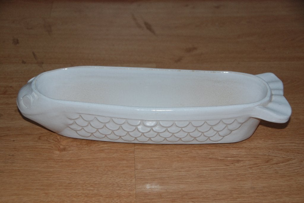 Brocante vis terrine / vis vorm schaal visterrine, Antiek en Kunst, Antiek | Servies los, Verzenden